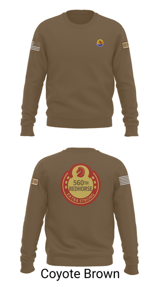 Crew Neck Sweatshirt, 560th Redhorse Unit, , Teamtime, Team time, sublimation, custom sports apparel, team uniforms, spirit wear, spiritwear, sports uniforms, custom shirts, team store, custom team store, fundraiser sports, apparel fundraiser