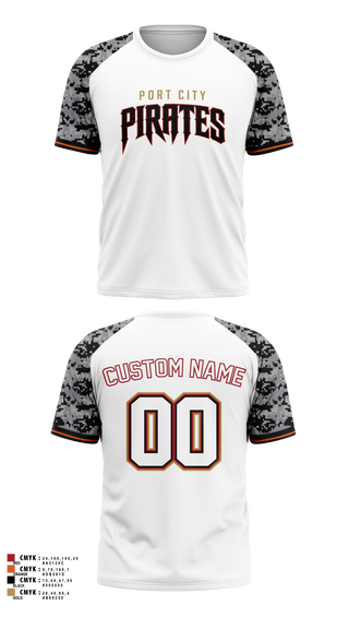 Short Sleeve Performance Shirt, Port City Pirates, Baseball, Teamtime, Team time, sublimation, custom sports apparel, team uniforms, spirit wear, spiritwear, sports uniforms, custom shirts, team store, custom team store, fundraiser sports, apparel fundraiser