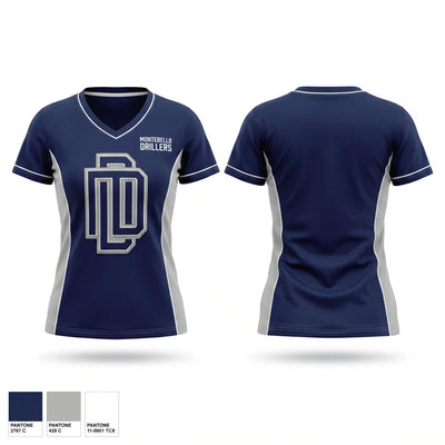 Montebello Drillers Women's Short Sleeve V-neck Shirt - 1