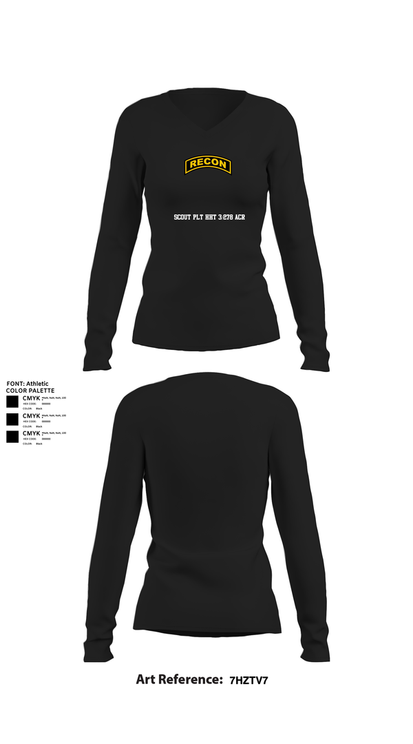 Womens Long Sleeve Vneck Shirt, Scout plt HHT 3/278 ACR, , Teamtime, Team time, sublimation, custom sports apparel, team uniforms, spirit wear, spiritwear, sports uniforms, custom shirts, team store, custom team store, fundraiser sports, apparel fundraiser