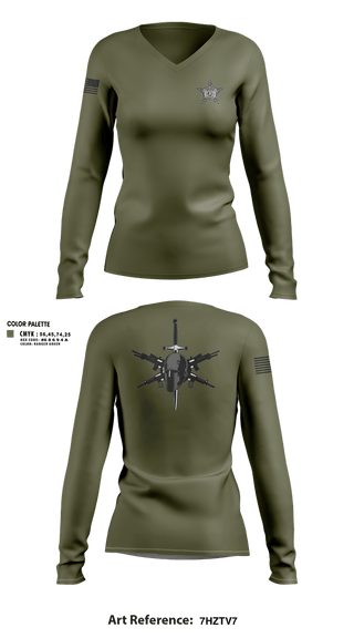 Womens Long Sleeve Vneck Shirt, Walker county sheriffs office, Police, Teamtime, Team time, sublimation, custom sports apparel, team uniforms, spirit wear, spiritwear, sports uniforms, custom shirts, team store, custom team store, fundraiser sports, apparel fundraiser