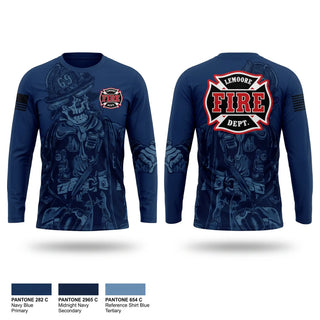 Long Sleeve Performance Shirt, Lemoore Volunteer Fire Department, Fire Department, Teamtime, Team time, sublimation, custom sports apparel, team uniforms, spirit wear, spiritwear, sports uniforms, custom shirts, team store, custom team store, fundraiser sports, apparel fundraiser