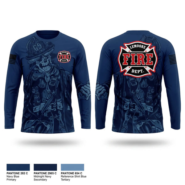 Long Sleeve Performance Shirt, Lemoore Volunteer Fire Department, Fire Department, Teamtime, Team time, sublimation, custom sports apparel, team uniforms, spirit wear, spiritwear, sports uniforms, custom shirts, team store, custom team store, fundraiser sports, apparel fundraiser