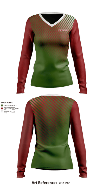 Lady Buffs 401888 Women's Long Sleeve V-neck Shirt - 1