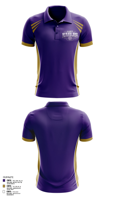 Lady Eagles Short Sleeve Performance Polo - 3