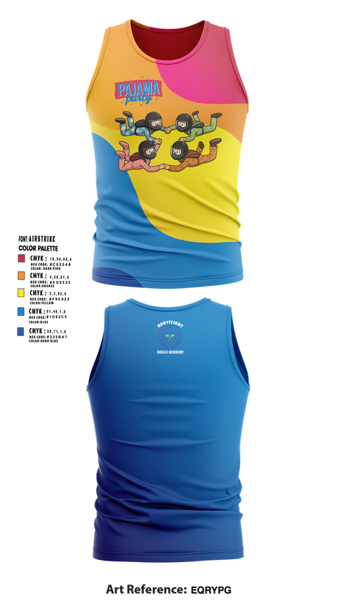 Tank Top, Skydive Dallas Pajama Party, Spirit Store, Teamtime, Team time, sublimation, custom sports apparel, team uniforms, spirit wear, spiritwear, sports uniforms, custom shirts, team store, custom team store, fundraiser sports, apparel fundraiser