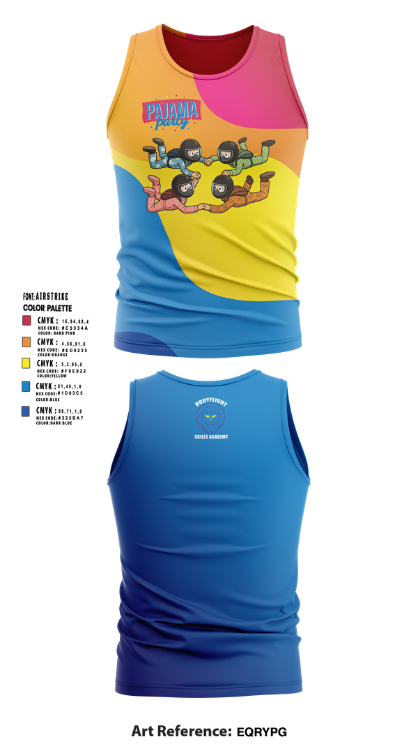 Tank Top, Skydive Dallas Pajama Party, Spirit Store, Teamtime, Team time, sublimation, custom sports apparel, team uniforms, spirit wear, spiritwear, sports uniforms, custom shirts, team store, custom team store, fundraiser sports, apparel fundraiser