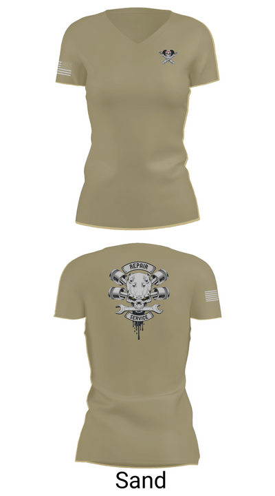 1-320th FAR FOX CO 66582202 Women's Short Sleeve V-neck Shirt - 88