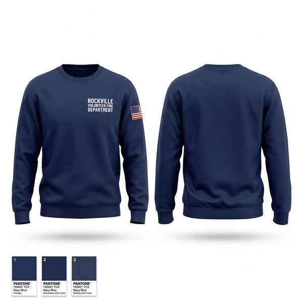 Crew Neck Sweatshirt, Rockville Volunteer Fire Department, Fire Department, Teamtime, Team time, sublimation, custom sports apparel, team uniforms, spirit wear, spiritwear, sports uniforms, custom shirts, team store, custom team store, fundraiser sports, apparel fundraiser