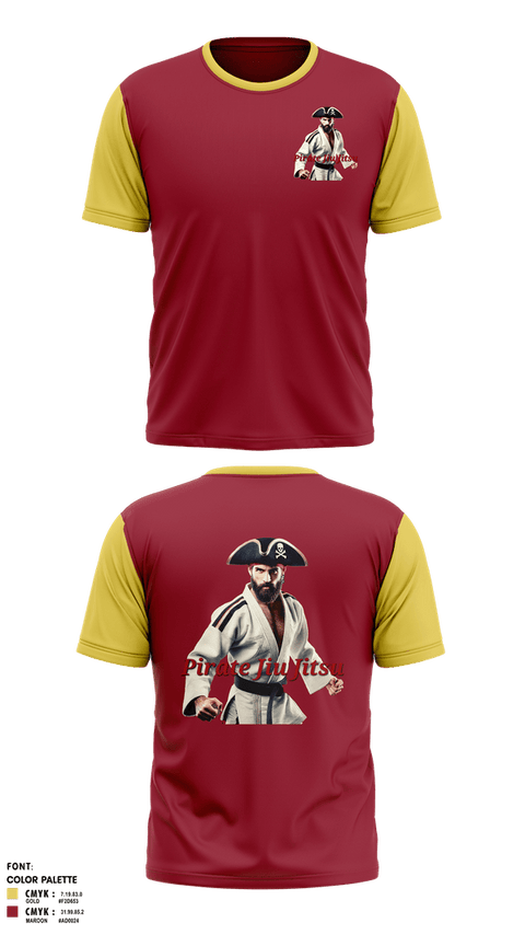 Short Sleeve Performance Shirt, Pirate Jiu Jitsu, Wrestling, Teamtime, Team time, sublimation, custom sports apparel, team uniforms, spirit wear, spiritwear, sports uniforms, custom shirts, team store, custom team store, fundraiser sports, apparel fundraiser