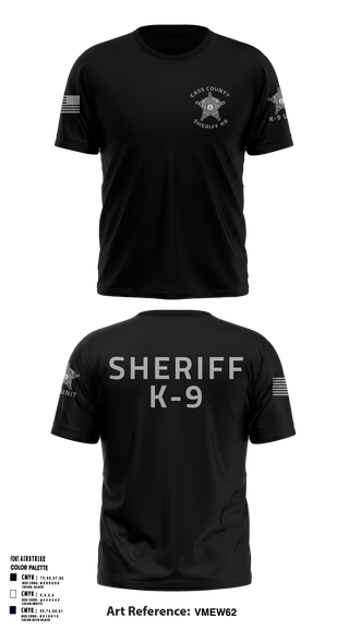 Short Sleeve Performance Shirt, Cass County Sheriff's Office K9 Unit, Police, Teamtime, Team time, sublimation, custom sports apparel, team uniforms, spirit wear, spiritwear, sports uniforms, custom shirts, team store, custom team store, fundraiser sports, apparel fundraiser