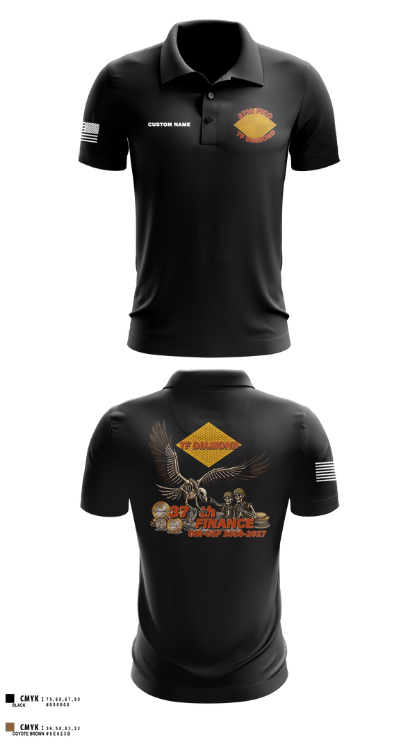 Short Sleeve Performance Polo, 37th FICO, Army, Teamtime, Team time, sublimation, custom sports apparel, team uniforms, spirit wear, spiritwear, sports uniforms, custom shirts, team store, custom team store, fundraiser sports, apparel fundraiser