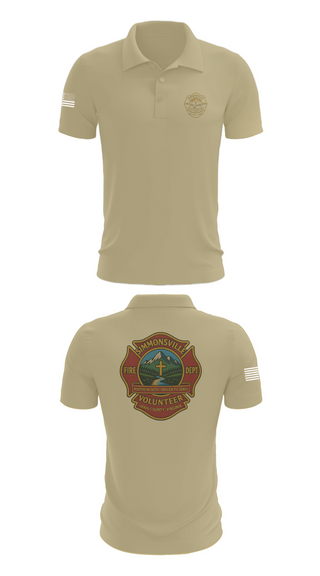 Short Sleeve Performance Polo, Simmonsville VFD, , Teamtime, Team time, sublimation, custom sports apparel, team uniforms, spirit wear, spiritwear, sports uniforms, custom shirts, team store, custom team store, fundraiser sports, apparel fundraiser