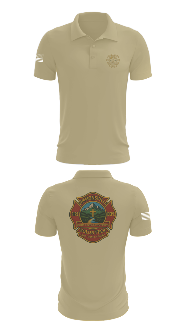 Short Sleeve Performance Polo, Simmonsville VFD, , Teamtime, Team time, sublimation, custom sports apparel, team uniforms, spirit wear, spiritwear, sports uniforms, custom shirts, team store, custom team store, fundraiser sports, apparel fundraiser