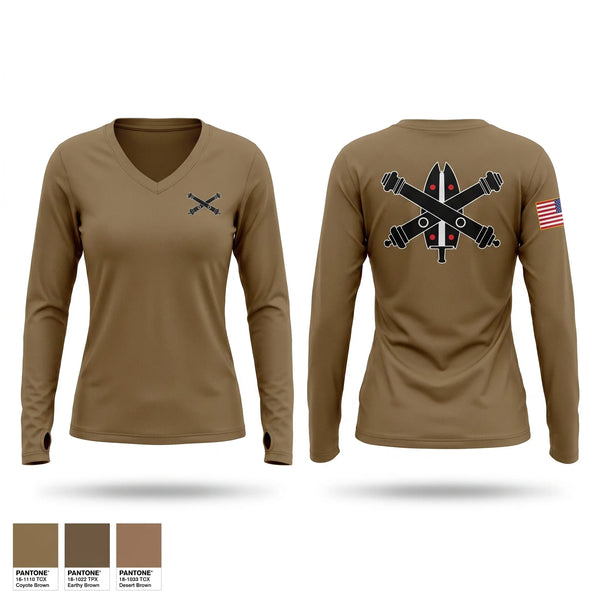 Womens Long Sleeve Vneck Shirt, 1/C 36, Army, Teamtime, Team time, sublimation, custom sports apparel, team uniforms, spirit wear, spiritwear, sports uniforms, custom shirts, team store, custom team store, fundraiser sports, apparel fundraiser