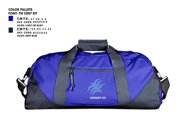 Duffle Bag, Kennandy Hze, Track & Field, Teamtime, Team time, sublimation, custom sports apparel, team uniforms, spirit wear, spiritwear, sports uniforms, custom shirts, team store, custom team store, fundraiser sports, apparel fundraiser