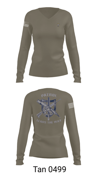 Womens Long Sleeve Vneck Shirt, Alexander City Police Department, Police, Teamtime, Team time, sublimation, custom sports apparel, team uniforms, spirit wear, spiritwear, sports uniforms, custom shirts, team store, custom team store, fundraiser sports, apparel fundraiser