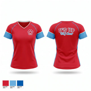 Womens Short Sleeve Vneck Shirt, USJ Bruins, Spirit Store, Teamtime, Team time, sublimation, custom sports apparel, team uniforms, spirit wear, spiritwear, sports uniforms, custom shirts, team store, custom team store, fundraiser sports, apparel fundraiser