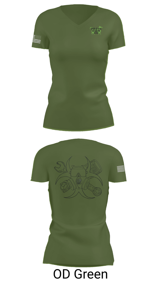 Womens Short Sleeve Vneck Shirt, 704th Chem Co, , Teamtime, Team time, sublimation, custom sports apparel, team uniforms, spirit wear, spiritwear, sports uniforms, custom shirts, team store, custom team store, fundraiser sports, apparel fundraiser