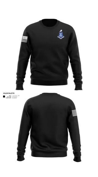 Crew Neck Sweatshirt, Pershing Rifles, National Guard, Teamtime, Team time, sublimation, custom sports apparel, team uniforms, spirit wear, spiritwear, sports uniforms, custom shirts, team store, custom team store, fundraiser sports, apparel fundraiser