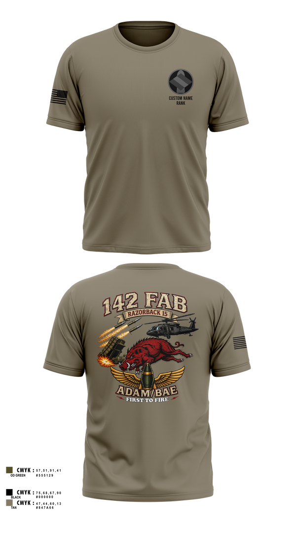Old School Cotton Feel Shirt, 142nd, Army, Teamtime, Team time, sublimation, custom sports apparel, team uniforms, spirit wear, spiritwear, sports uniforms, custom shirts, team store, custom team store, fundraiser sports, apparel fundraiser