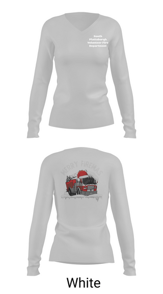 Womens Long Sleeve Vneck Shirt, South Plattsburgh Volunteer Fire Department, Fire Department, Teamtime, Team time, sublimation, custom sports apparel, team uniforms, spirit wear, spiritwear, sports uniforms, custom shirts, team store, custom team store, fundraiser sports, apparel fundraiser
