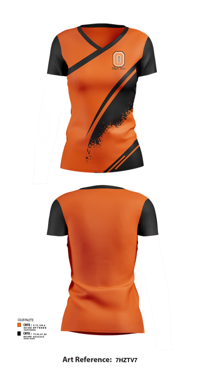 Ogden High School Cheer 33562442 Women's Short Sleeve V-neck Shirt - 43