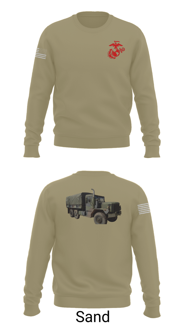 Crew Neck Sweatshirt, H&S Battalion HQ CO Station Motor T, , Teamtime, Team time, sublimation, custom sports apparel, team uniforms, spirit wear, spiritwear, sports uniforms, custom shirts, team store, custom team store, fundraiser sports, apparel fundraiser