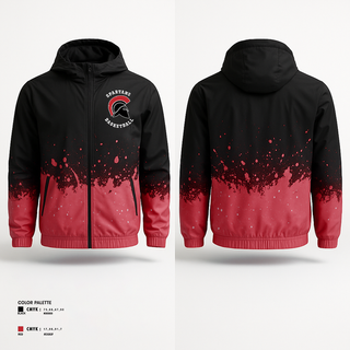 Windbreaker, Spartans, Men's Basketball, Teamtime, Team time, sublimation, custom sports apparel, team uniforms, spirit wear, spiritwear, sports uniforms, custom shirts, team store, custom team store, fundraiser sports, apparel fundraiser