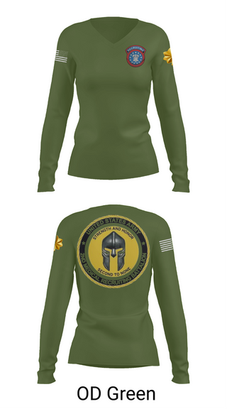 Womens Long Sleeve Vneck Shirt, USAREC, , Teamtime, Team time, sublimation, custom sports apparel, team uniforms, spirit wear, spiritwear, sports uniforms, custom shirts, team store, custom team store, fundraiser sports, apparel fundraiser