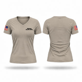 Womens Short Sleeve Vneck Shirt, Webster Sheriff's Office, Police, Teamtime, Team time, sublimation, custom sports apparel, team uniforms, spirit wear, spiritwear, sports uniforms, custom shirts, team store, custom team store, fundraiser sports, apparel fundraiser