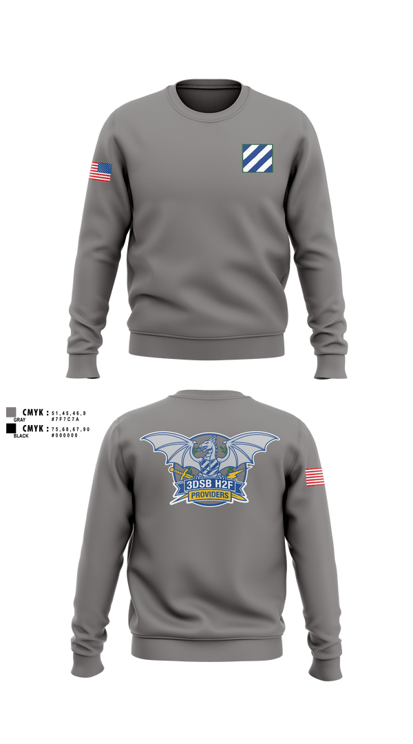 Crew Neck Sweatshirt, 3DSB H2F, Army, Teamtime, Team time, sublimation, custom sports apparel, team uniforms, spirit wear, spiritwear, sports uniforms, custom shirts, team store, custom team store, fundraiser sports, apparel fundraiser