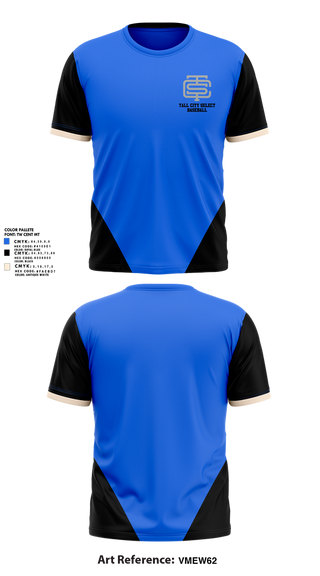 Short Sleeve Performance Shirt, Tall City Select, Baseball, Teamtime, Team time, sublimation, custom sports apparel, team uniforms, spirit wear, spiritwear, sports uniforms, custom shirts, team store, custom team store, fundraiser sports, apparel fundraiser