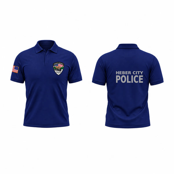 Short Sleeve Performance Polo, Heber City Police Department, Police, Teamtime, Team time, sublimation, custom sports apparel, team uniforms, spirit wear, spiritwear, sports uniforms, custom shirts, team store, custom team store, fundraiser sports, apparel fundraiser