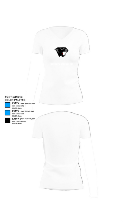 Hershey Wrestling 1775293 Women's Short Sleeve V-neck Shirt - 18