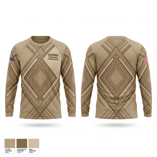 Long Sleeve Performance Shirt, 428th Finance Company, Army, Teamtime, Team time, sublimation, custom sports apparel, team uniforms, spirit wear, spiritwear, sports uniforms, custom shirts, team store, custom team store, fundraiser sports, apparel fundraiser