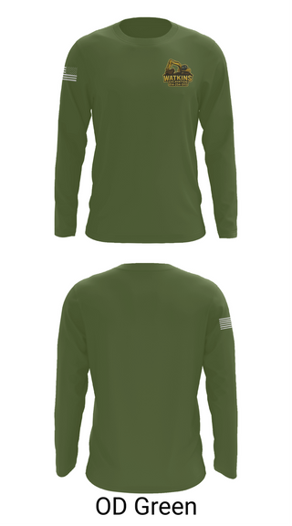 Long Sleeve Performance Shirt, 252 EngineersWatkins Excavation, , Teamtime, Team time, sublimation, custom sports apparel, team uniforms, spirit wear, spiritwear, sports uniforms, custom shirts, team store, custom team store, fundraiser sports, apparel fundraiser