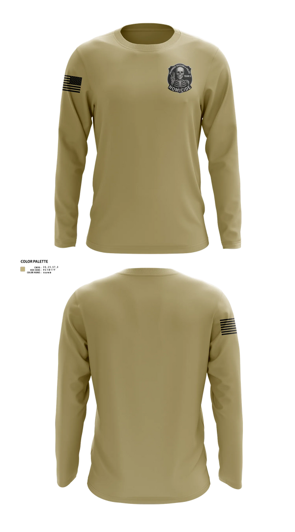 Long Sleeve Performance Shirt, Homicide Team 3, Police, Teamtime, Team time, sublimation, custom sports apparel, team uniforms, spirit wear, spiritwear, sports uniforms, custom shirts, team store, custom team store, fundraiser sports, apparel fundraiser
