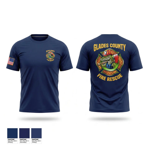 Short Sleeve Performance Shirt, Glades County Fire Rescue, Fire Department, Teamtime, Team time, sublimation, custom sports apparel, team uniforms, spirit wear, spiritwear, sports uniforms, custom shirts, team store, custom team store, fundraiser sports, apparel fundraiser