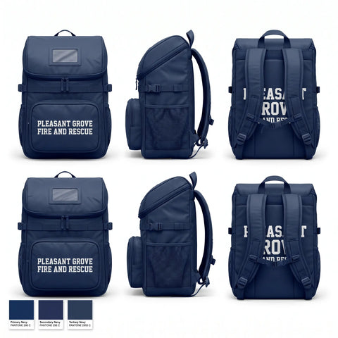 Gear Bag, Pleasant grove fire and rescue, Fire Department, Teamtime, Team time, sublimation, custom sports apparel, team uniforms, spirit wear, spiritwear, sports uniforms, custom shirts, team store, custom team store, fundraiser sports, apparel fundraiser