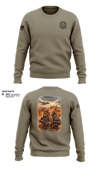 Crew Neck Sweatshirt, 180th ESC Kismayo, Army, Teamtime, Team time, sublimation, custom sports apparel, team uniforms, spirit wear, spiritwear, sports uniforms, custom shirts, team store, custom team store, fundraiser sports, apparel fundraiser