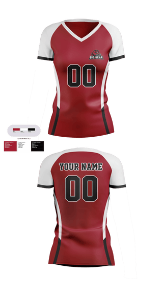 Women's Short Sleeve Vneck Shirt, Big Bear High School Volleyball, Women's Volleyball, Teamtime, Team time, sublimation, custom sports apparel, team uniforms, spirit wear, spiritwear, sports uniforms, custom shirts, team store, custom team store, fundraiser sports, apparel fundraiser