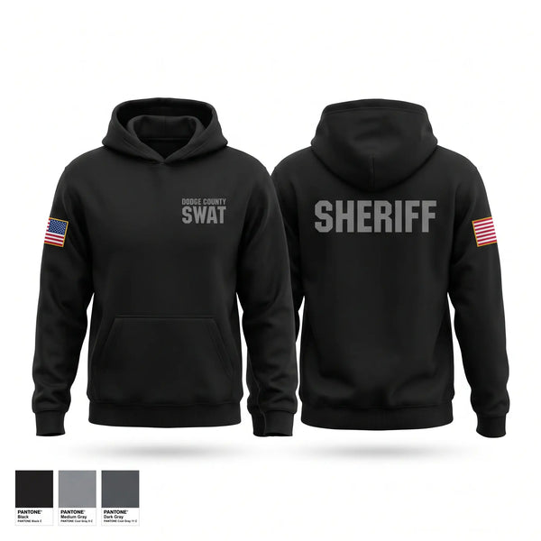 Hoodie, Dodge County SWAT, Police, Teamtime, Team time, sublimation, custom sports apparel, team uniforms, spirit wear, spiritwear, sports uniforms, custom shirts, team store, custom team store, fundraiser sports, apparel fundraiser