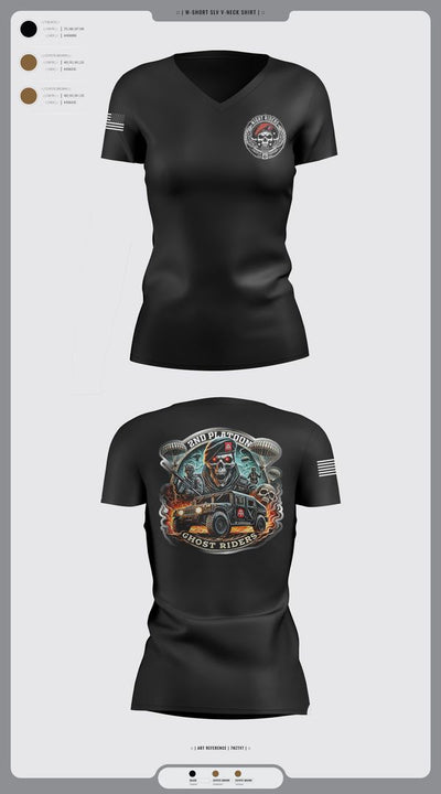 Ghost Riders 85736262 Women's Short Sleeve V-neck Shirt - 5