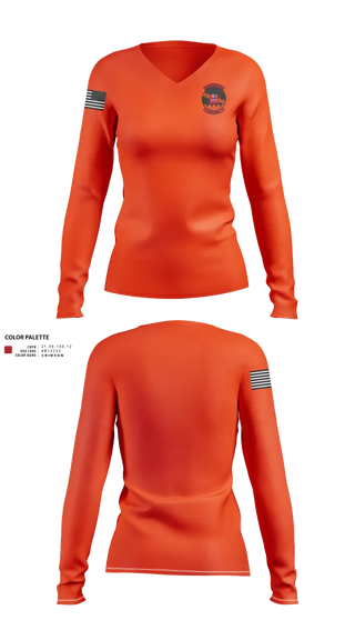 Womens Long Sleeve Vneck Shirt, AFLCMCSWAT, , Teamtime, Team time, sublimation, custom sports apparel, team uniforms, spirit wear, spiritwear, sports uniforms, custom shirts, team store, custom team store, fundraiser sports, apparel fundraiser