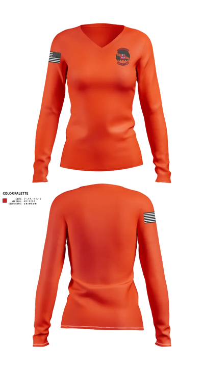 AFLCMCSWAT 46376626 Women's Long Sleeve V-neck Shirt - 112