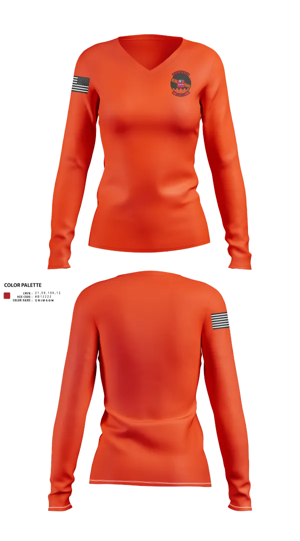 Womens Long Sleeve Vneck Shirt, AFLCMCSWAT, , Teamtime, Team time, sublimation, custom sports apparel, team uniforms, spirit wear, spiritwear, sports uniforms, custom shirts, team store, custom team store, fundraiser sports, apparel fundraiser
