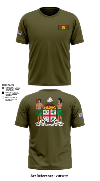 Old School Cotton Feel Shirt, Republic Of Fiji Military Forces, Army, Teamtime, Team time, sublimation, custom sports apparel, team uniforms, spirit wear, spiritwear, sports uniforms, custom shirts, team store, custom team store, fundraiser sports, apparel fundraiser