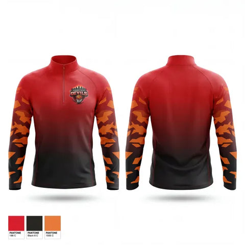 Quarter Zip Jacket, Derby City Devils, Men's Basketball, Teamtime, Team time, sublimation, custom sports apparel, team uniforms, spirit wear, spiritwear, sports uniforms, custom shirts, team store, custom team store, fundraiser sports, apparel fundraiser
