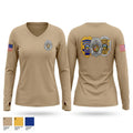 Huber Heights Public Safety Cadets Women's Long Sleeve V-neck Shirt - 1